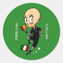 Pierluigi Collina Cartoon Sticker