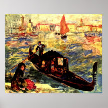 Pierre Renoir - Gondola on the Canale Grande Print