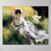 Pierre Renoir - Woman with Parasol Posters