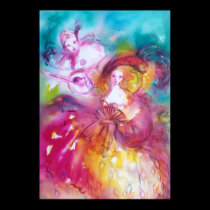 PIERROT AND ARLECCHINA Venetian Carnival, posters
