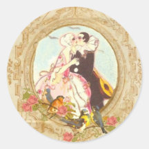 Pierrot and Columbine Sticker