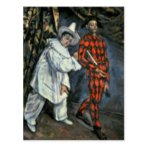 Pierrot and Harlequin , 1888 postcards