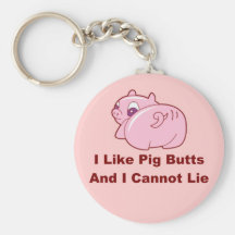 Pig Butts Key Chain