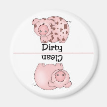 Pig Clean Dirty Dishwasher Magnet