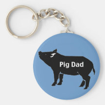 Pig Dad Key Chain