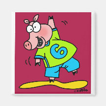 Piggy Dancing Fridge Magnet