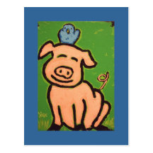 Piggy Postcard