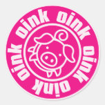 Piggy Round Stickers