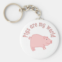 Pigs are my World Key Chain