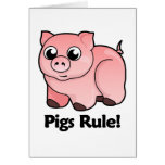 Pigs Rule! Greeting Cards
