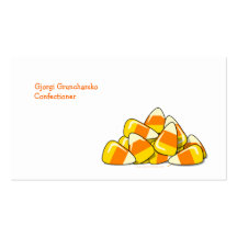 Pile of Candy Corn Halloween Template Business Card