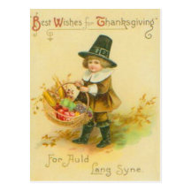 Pilgrim With Basket Postcards