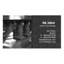 Pillars Architect Business Card Grey Damask
