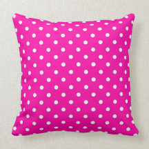 Pillow Hot Pink Polka Dot