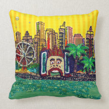 Pillow | Luna Park Yellow Stripe Sky