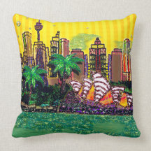 Pillow | Sydney Opera House Yellow Stripes