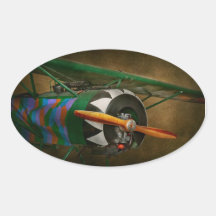 Pilot - Plane - German WW1 Fighter - Fokker D VIII Sticker