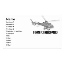 Pilots fly helicopters business card