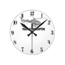 Pilots fly helicopters clocks
