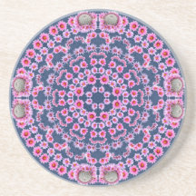 Pincushion Cactus Mandala Coaster
