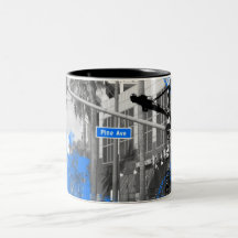 Pine Ave Sign Mugs