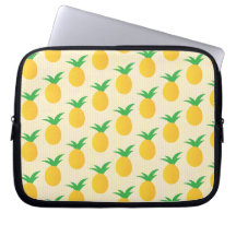 Pineapple Pattern Yellow Green Laptop Computer Sleeves