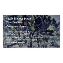 Pines And Aqueduct (The Viaduct) By Paul Cézanne Business Card Templates