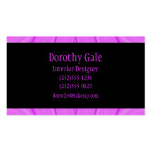 Pink and Black Business Card