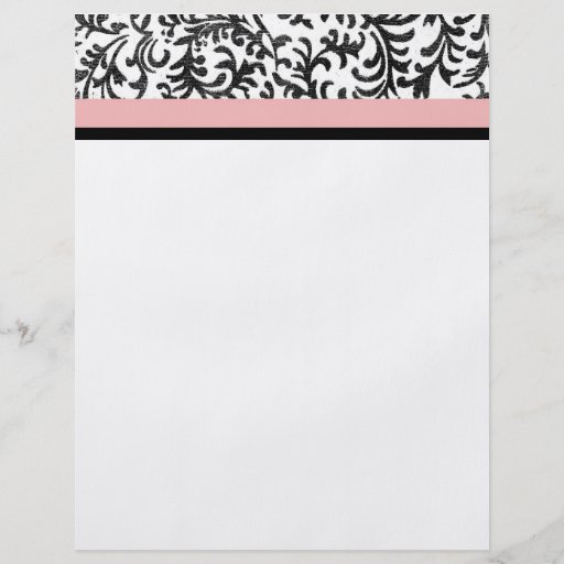 Pink and Black Floral Pattern Personalised Flyer