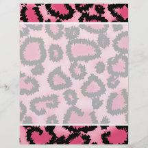 Pink and Black Leopard Print Pattern. Custom Flyer