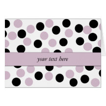 Pink and Black Polka Dot Greeting and Note Cards