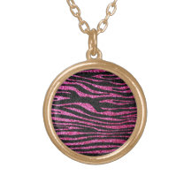 Pink and Black Zebra Print bling (faux glitter) Custom Jewelry