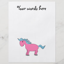 Pink and blue horse custom flyer