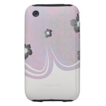 pink and blue marble swirls damask iPhone 3 tough covers