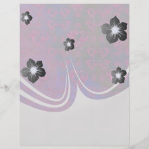 pink and blue marble swirls damask flyers