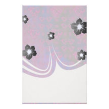 pink and blue marble swirls damask personalized stationery
