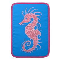 Pink and Blue Tribal Seahorse MacBook Air Sleeves