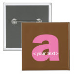 Pink and Brown Monogram - Letter A
