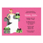Pink and Green Bridal Shower Invitation