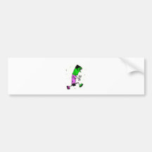 Pink and Green Frankenfinger Bumper Stickers