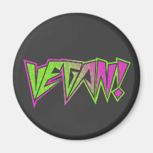 Pink and Green Vegan Magnets