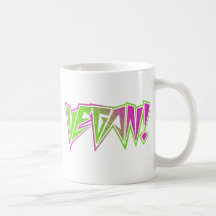 Pink and Green Vegan Mugs