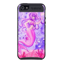 Pink and Purple Mermaid Watercolor Case For iPhone 5