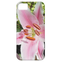 Pink and White Lily Flower iPhone 5 Case