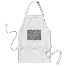 Pink and white pebbles texture apron