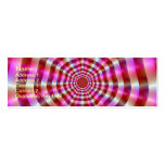 Pink and White Rings Skinny Business Card