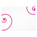 Pink and White Scrolling Flourish II Wedding Invit invitations