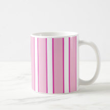 Pink and White Stripe Coffee Mug