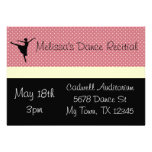 Pink and Yellow Polka-Dot Dance Recital Invitation