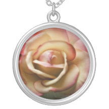 Pink And Yellow Rose Necklace